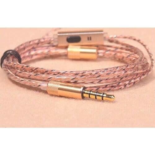 3.5mm jack Earphones DIY Cable Wire 40 Core Cable Wire with Microphone Heavy Bass Earphones DIY Cable 120cm