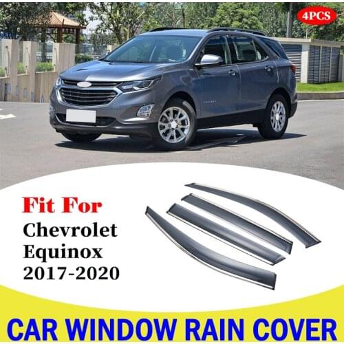 For Chevrolet Equinox 2017-2020 Car Window Visor Wind Deflector Rain Sun Visor Shield Cover Awnings Car Accessories 4PCS