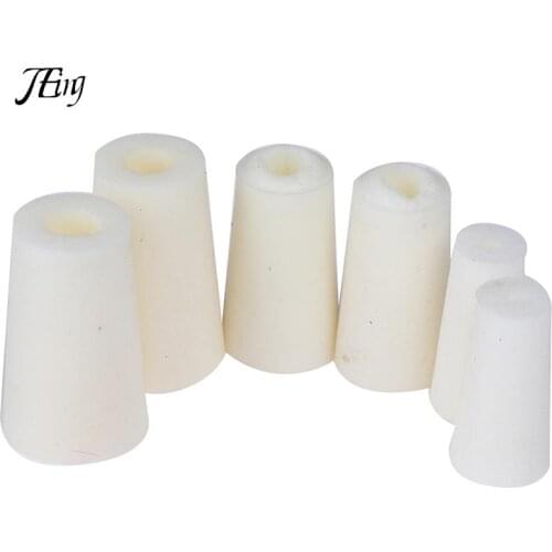 5PCS/Lot Wine Plug Shut-closing Valve Hole White Silicone Cap Laboratory Test Tube Plug