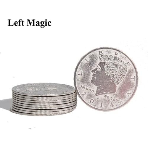 5 Pcs Super Thin Palming Coins (Half Dollar Version) Magic Tricks Appearing/Vanishing Coin Magia Accessories Gimmick Props