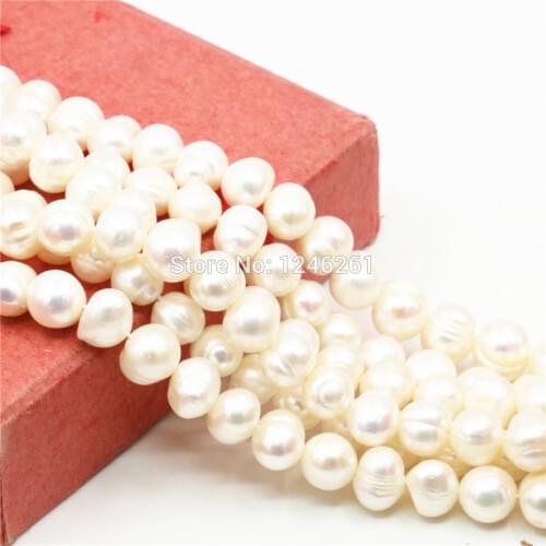 6-7mm White Natural Freshwater Pearl Lucky Loose DIY Beads Stones Crafts Jewelry Making Design Women Girls Gifts Accessories