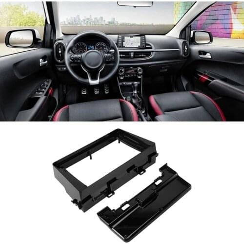 9 Inch Car Dashboard Radio Player Car DVD Frame O Accessory Adapter Dashboard Decoration Kit for 2018-2019 Kia PICANTO Morning