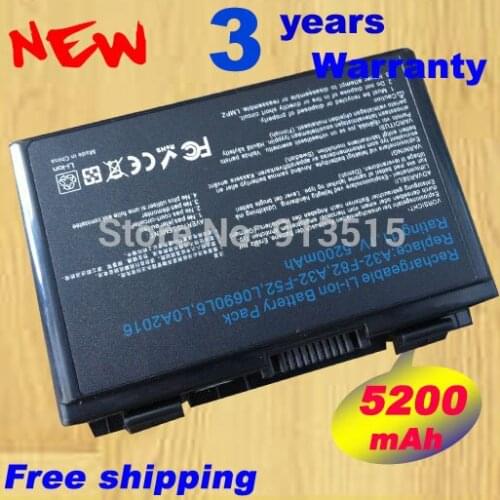 Battery for Asus F52 F82 F83S K40 K40E K50 K50I K50IJ K50IN K60IJ K61IC A32-F82, free shipping