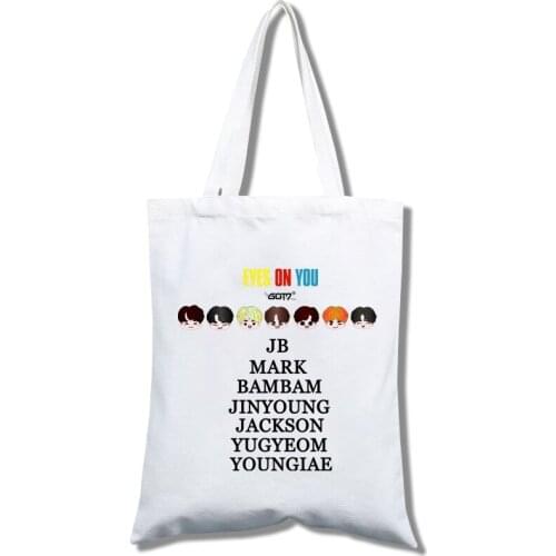 Kpop Group GOT7 Encore Album Navigation Bag YuGyeom BamBam Jackson Mark Junior JB YoungJae Large Capacity Shopping Bag Handbag
