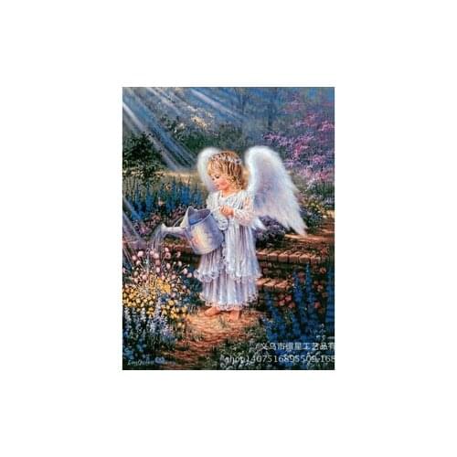 Embroidery with diamonds Painting by numbers Diamond mosaic needlework cross stitch Wall decor art Pictures Watering Angel Y511