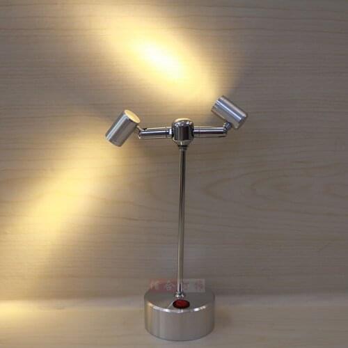 Battery lamp spotlight LED blubs head lamps display cabinet wiring free jewelry counter light road exhibition lamp ZH SD79