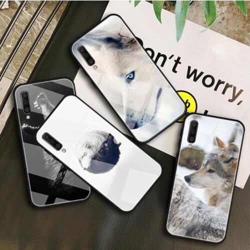 Animal Wolf Tempered Glass Case For Samsung Galaxy A 10S 10E 20S 20E 30S 40 50S 60 70 80 90 6 7 8 Shell