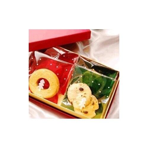 E1 Lovely Christmas tree 10*13CM Bag Biscuit Cake Cookie bakery Pagaging Bags Wedding Party Candy Gift Favour