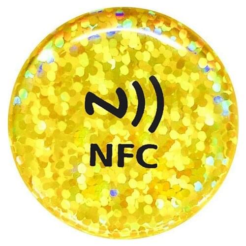 144 Bytes 13.56MHZ Anti Metal Ntag213 Tag Diameter 30mm NFC Epoxy Labels/Sticker All Cell Phone Social Share OneHop