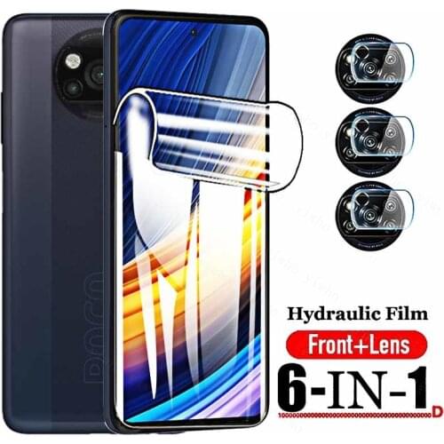 Hydrogel Film Front Screen Protector for Xiaomi Poco X3 Pro Nfc Protective Film Little Pocophone Pocco F3 X3 M3 x 3 Camera Glass