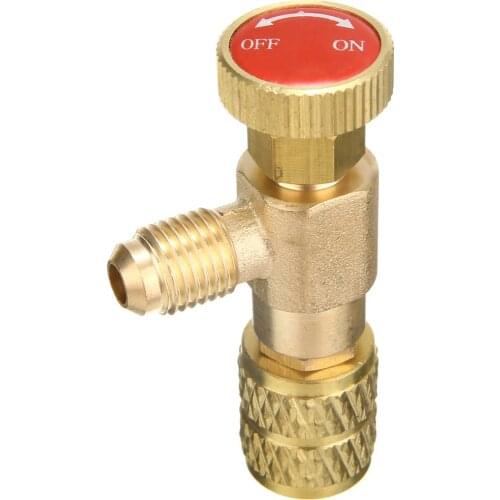 1pc R410A Refrigeration Valves Mayitr Air Conditioning Charging Hose Flow Control ValveAdapter 1/4" SAE Male to 5/16" SAE Famale