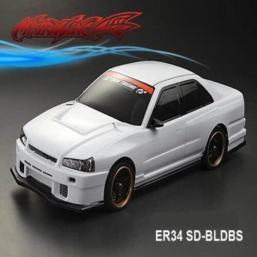 1set BLITZ ER34 1/10 drift RC PC body shell 195 width Transparent clean no painted drift body RC hsp hpi trax Tamiya