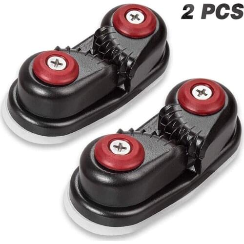 2pcs/pack Kayak Cam Cleat Black Aluminum Alloy Rope Clamp Fast Entry Cam Cleat Boat Canoe Dinghy for Sailing Boats Kayak Raft