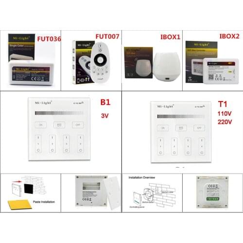 Miboxer Single Color Remote 4-Zone Brightness Smart Panel WiFi iBox Smart Controller for led strip FUT036/iBox1/iBox2/B1/T1
