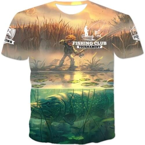 Beautiful Carp Fishing 3D Print Men T-Shirt Harajuku Fashion Short Sleeve Shirt Summer Streetwear Oversized T-Shirt O-Neck Tops