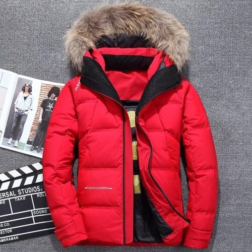 Fashion Brand New Fur Hooded Duck Down Jackets Men Thicken Warm High Quality Down Coats Male Casual Winter Outerwer Down Parkas
