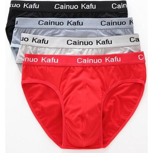 2020 Autumn Mens Underwear Manufacturers Hot Selling Large size 1 PCS Of Youth Briefs Mens Bamboo Fiber Breathable Panties