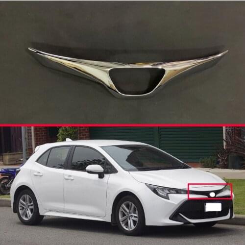 For 2019 2020 Toyota Corolla E210 Sport Hatchback Auris ABS Chrome Front Center Mesh Grille Grill Cover Radiator Strip Trim
