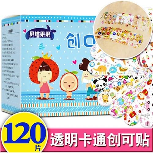 120Pcs Cute Cartoon Band First Aid Emergency Kit For Kids Children Aid Waterproof Breathable Hemostasis Adhesive Bandages