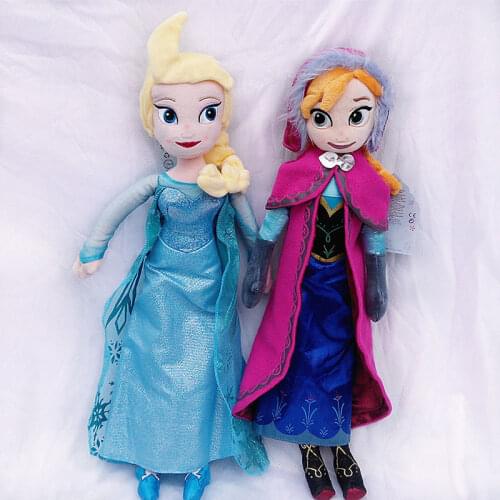 2pcs/lot 40/50CM Anna& Elsa Plush Toys Unique Gifts Cute Girl Toy Princess Stuff Doll Girl Birthday Gifts Pelucia Boneca Juguete