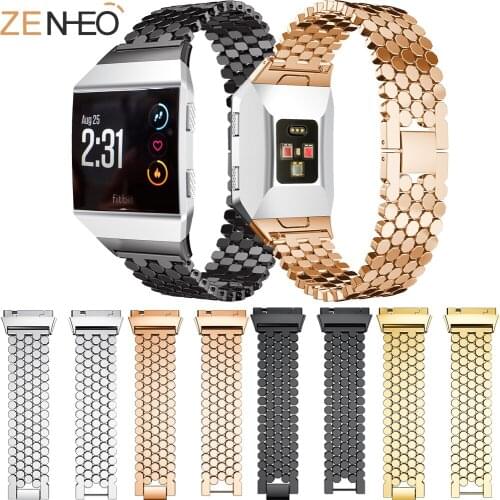 Fish-scale Pattern stainless steel Bands for Fitbit ionic Smartwatch Metal Bracelet for Fitbit ionic Replacement Fitness Belts