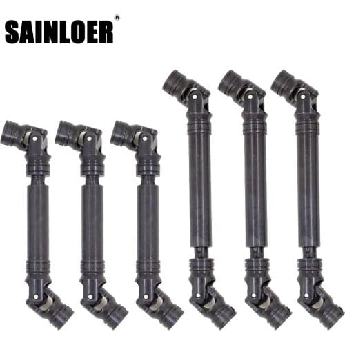 SAINLOER 2PCS Hardened Steel Internal Spline Drive Shaft 90-115 100-140mm Universal Joint for 1/10 RC Crawler SCX10 III TRX4