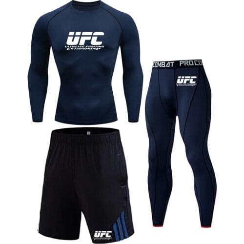 Sportswear Mens Suit Sportswear Gym Fitness Compression Suit Mens Running Jogging Sportswear Sports Training lashguad Tights