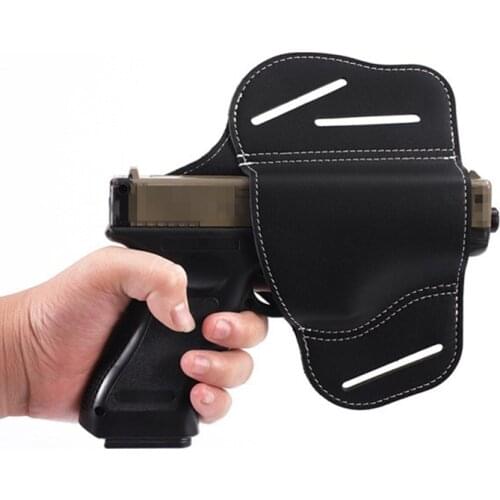 Tactical Leather Gun Belt Holster Right Hand Fit Glock Sig Sauer Taurus Various Pistol Gun Hunting Accessories