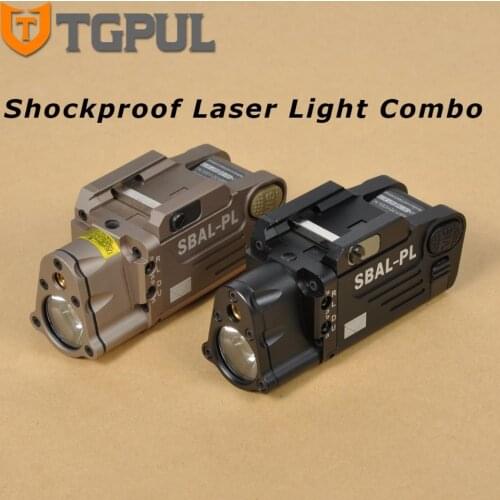 TGPUL SBAL-PL Weapon Light Constant & Strobe Light With Red Laser Pistol Rifle Combo Flashlight Picatinny Rail
