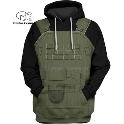 Plus Size Sweatshirts Men women Warrior Soldier Knight Armor 3d print Hoodies Long Sleeve Army Green Camouflage Tracksuits