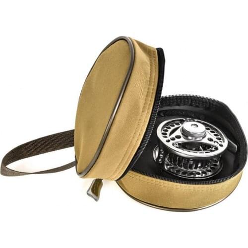 Outdoor Fishing Reel Portable Round Storage Basket Tackle Tools Bag Container