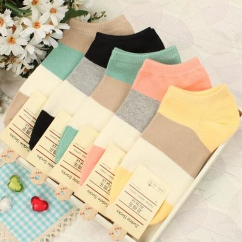 ZDL-152 Trendy Women Ladies Girl Autumn Cotton Casual Wide Stripes Socks 10pairs