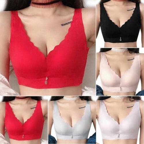 Womens Lingerie Seamless Wireless Soft Push Up Bra Wireless Bralette Underwear Bra Bras for Women Plus Large Big Size Ladies