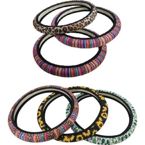 1PC Neoprene Universal Steering Wheel Covers, Cute Car Steering Wheel Cover for Women and Girls, Car Accessories for Women