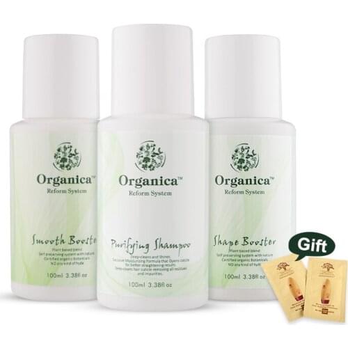 100% Natural Green Botanicals 100ML Shape Keratin+Purifying Shampoo+Smooth Booster With Straighten and Smooth Damaged Cruly Hair