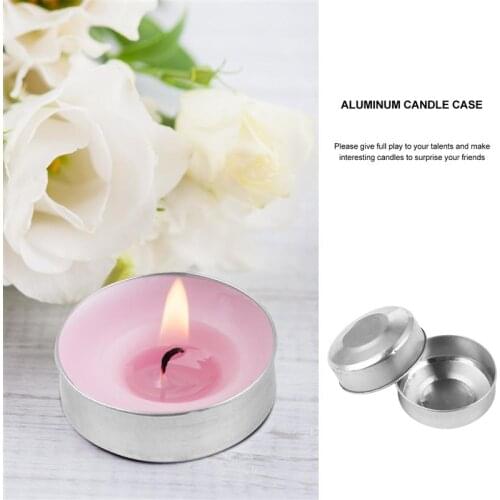 100pcs Aluminum Tea Light Tins Tea Light Empty Case Candle Making Containers