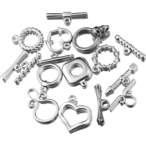 2 SETS High Quality Polished Stainless Steel OT Clasps Connectors for DIY Bracelet Necklace Jewelry Findings Making Accessories