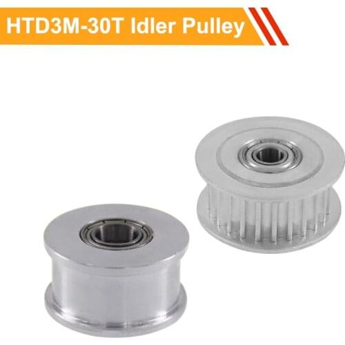 3M 30T Idler Pulley with/without Teeth 11mm/16mm Belt Width Passive Pulley Wheel 5/6/8/10/12/15mm Bore Tooth Belt Pulley