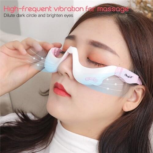 3D EMS Micro-Current Pulse Eye Relax Massager Heating Therapy Acupressure Fatigue Relief Wrinkle Reduction Blood Circulation