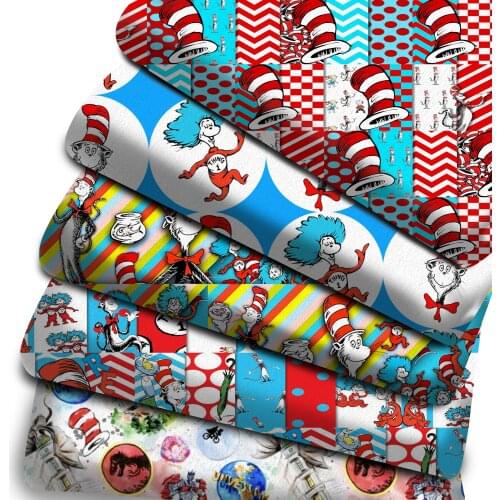 50*145cm Cartoon Printed Polyester Cotton Fabric for Tissue Sewing Quilting Fabrics Needlework Material DIY,1Yc20879