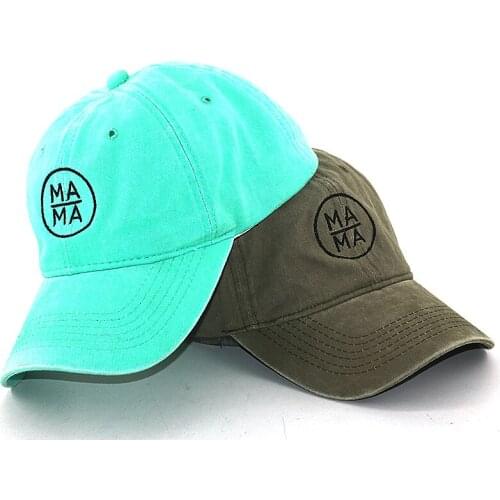 100% cotton washed MAMA dad hat embroidery unstructured fashion baseball cap men women sun sports snapback hats new