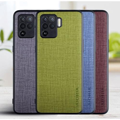 Case for Oppo F19 Pro A94 4G Cross pattern PU leather cover phone for Oppo Reno5 F funda coque capa