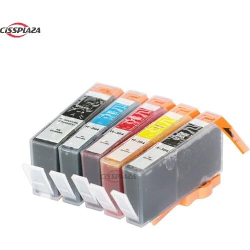 CISSPLAZA 5pcs Compatible for hp364 ink cartridge for 7510 B8550 C5324 C5380 C6324 C6380 D5460 C309a C309g C309n C410b C310a