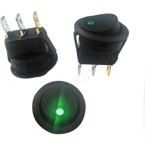 Color Green Led Dot Light 12V Car Auto Boat Round Rocker ON/OFF Toggle SPST Switch Truck Top Sale