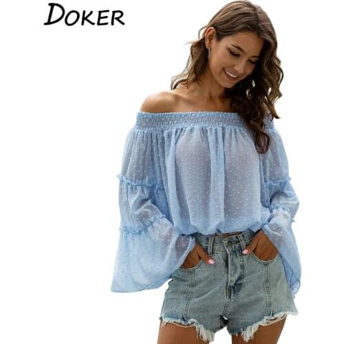 Doker Off Shoulder Blouses