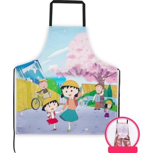 Chi-bi Maruko Anime Bib Apron Accessories Home Kitchen Cooking Cartoon Women Unisex Household
