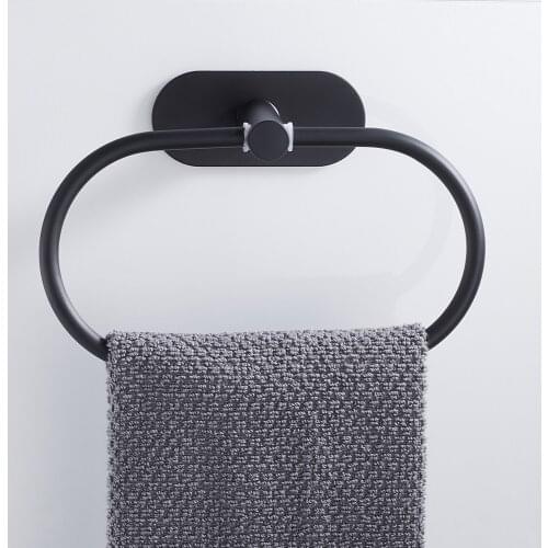 Stainless Steel Fixed Bath Towel Holder Bathroom Towel Bar Wall Mounted Towel Rack Hanger Single Hook Dual Towel Racks 55/40CM