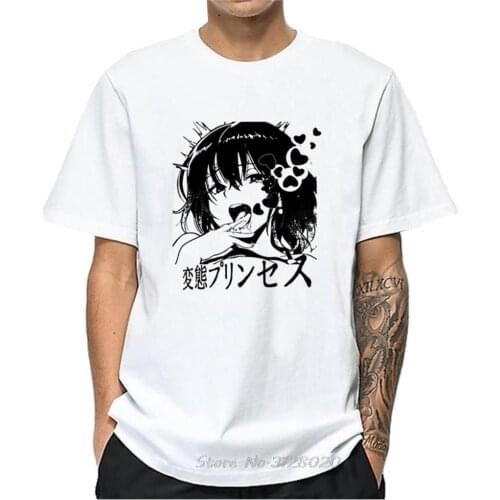 Men Summer Funny T Shirt Print Sexy Face Anime Hentai Japanese Orgasm Tee Gift Streetwear Male Arya Stark Unisex Tshirt Tops