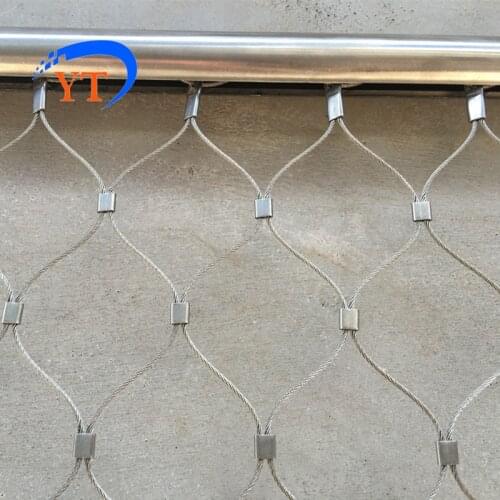 Flexible Stainless steel cable mesh for plant climbing net wire mesh fence