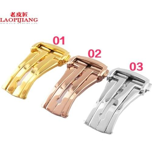 Laopijiang Butterfly clasp belt buckle accessories watch strap adapter OMJ folding buckle watches accessories